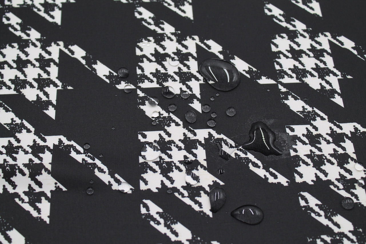 Tissu Doublure Imperméable Imprimé Pied de Poule