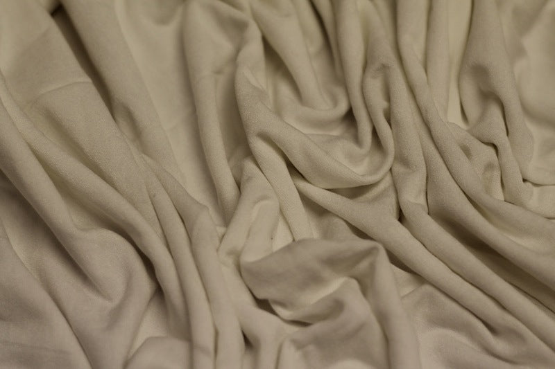 Tissu Jersey de Viscose Uni Beige
