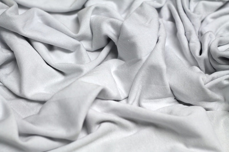 Tissu Jersey de Viscose Uni Blanc