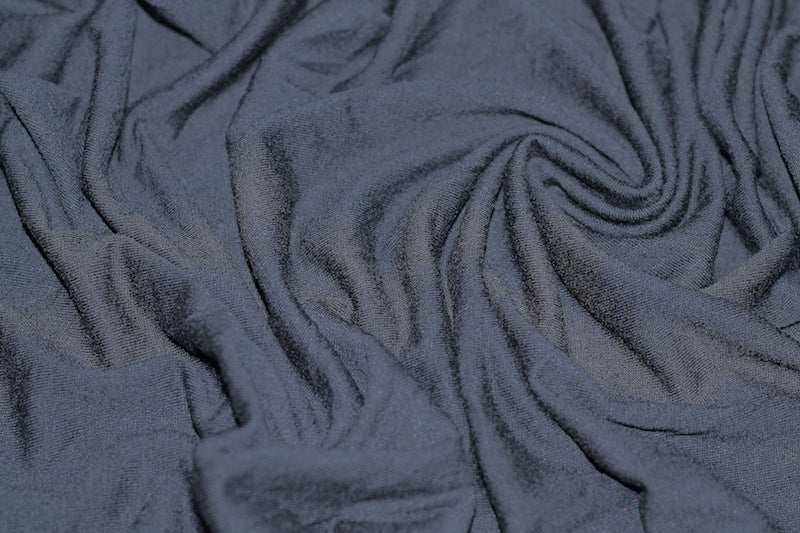 Tissu Jersey de Viscose Uni Marine