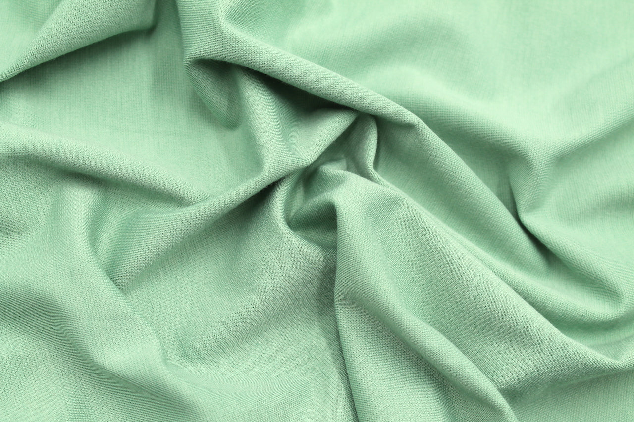Tissu Maille Milano polyviscose Uni Vert Jade