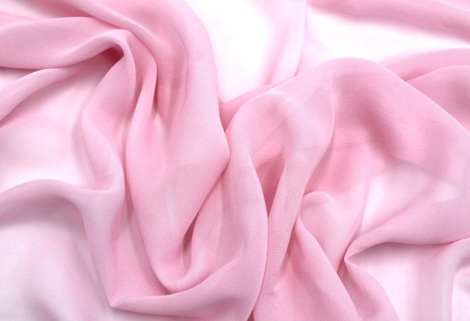 Tissu Mousseline Unie Rose clair