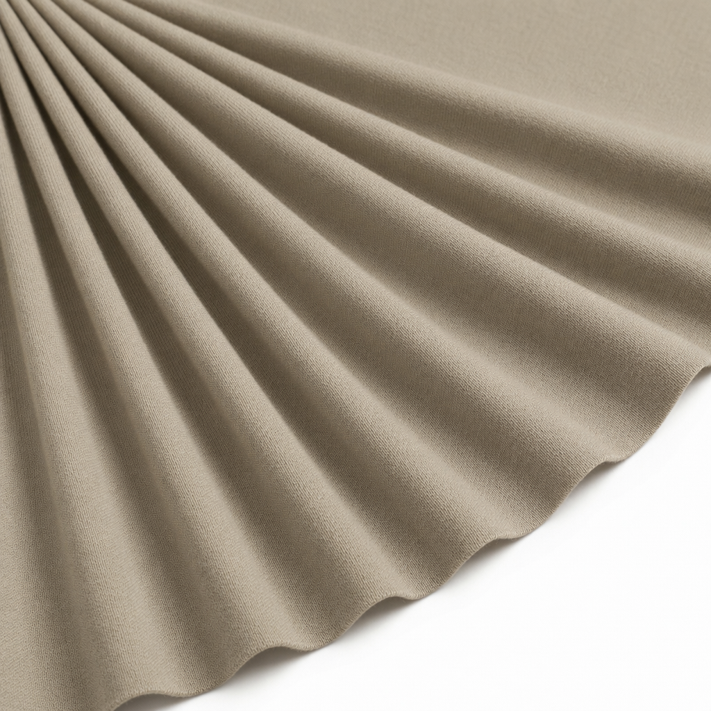 Tissu Jersey de Viscose Uni Beige