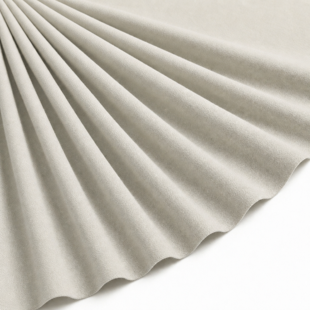 Tissu Jersey de Viscose Uni Blanc cassé