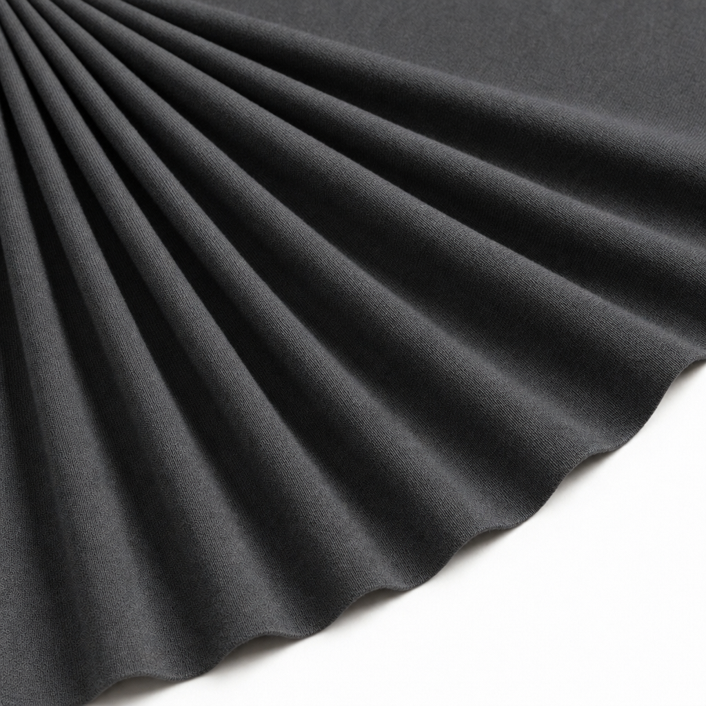 Tissu Jersey de Viscose Uni Noir