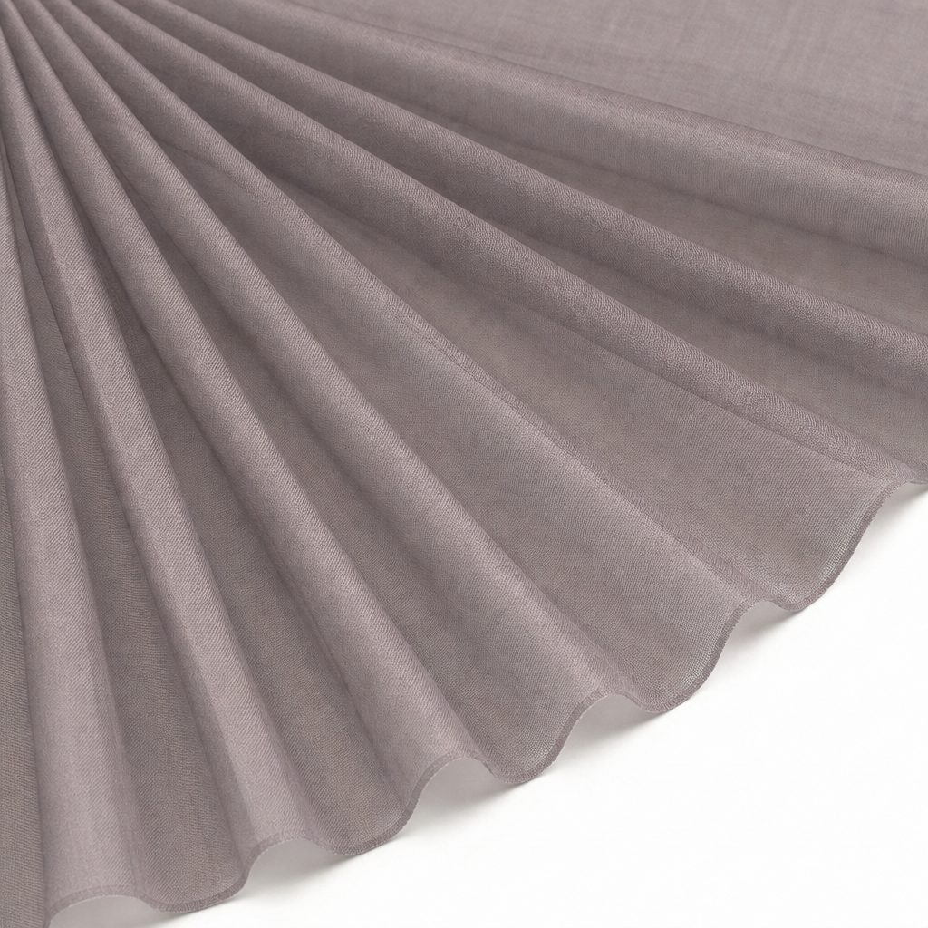 Tissu Mousseline Unie Marron