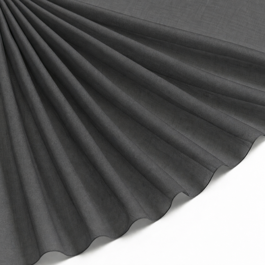 Tissu Mousseline Unie Noir