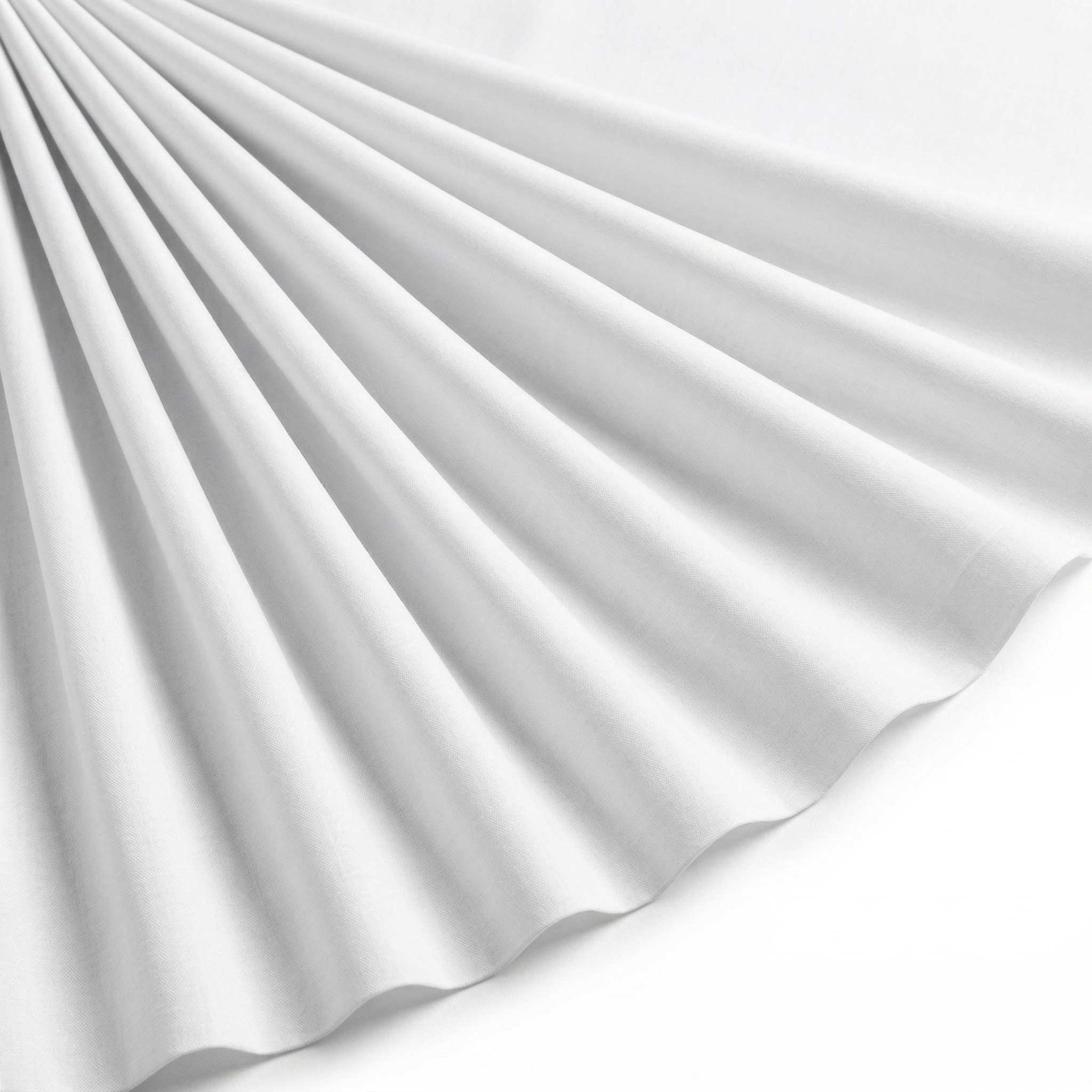 Tissu Popeline de Coton Extensible Unie Blanc