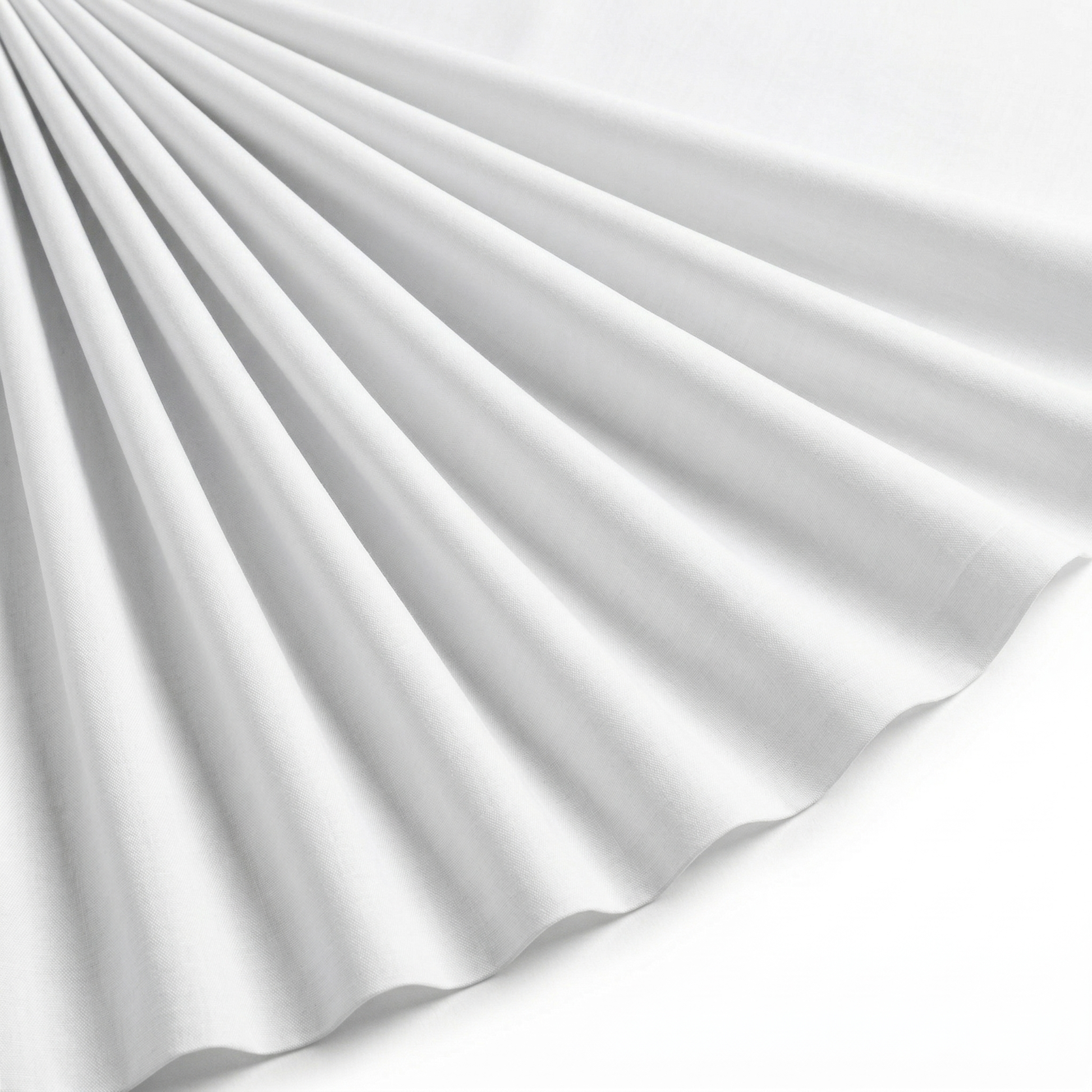 Tissu Popeline de Coton Extensible Unie Blanc