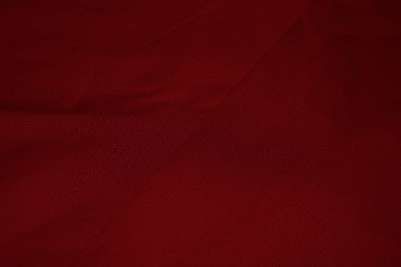 Tissu Popeline de Coton Unie Rouge Bordeaux