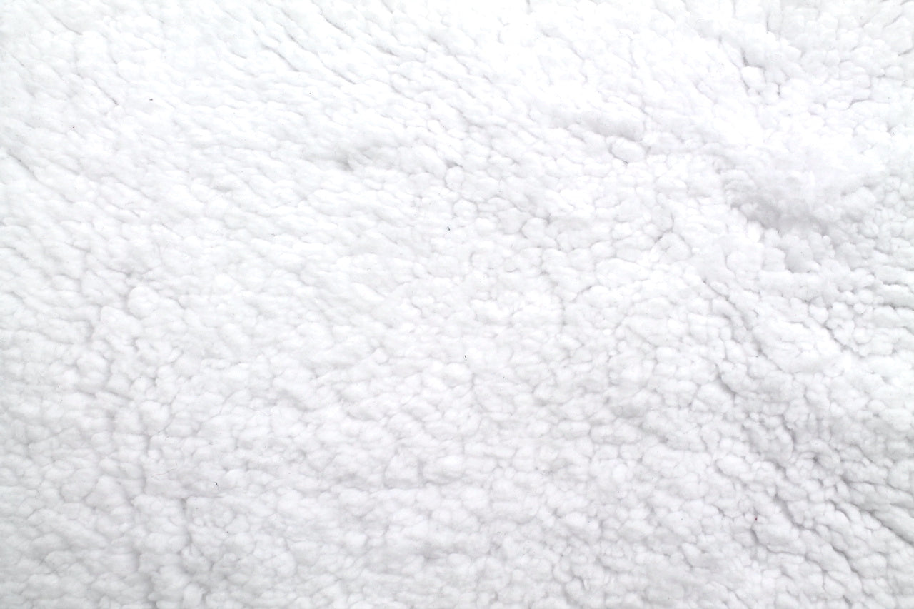 Tissu Fausse Fourrure Mouton Uni Blanc