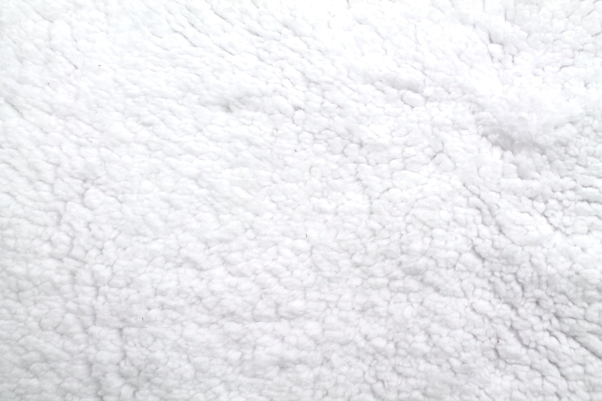 Tissu Fausse Fourrure Mouton Uni Blanc
