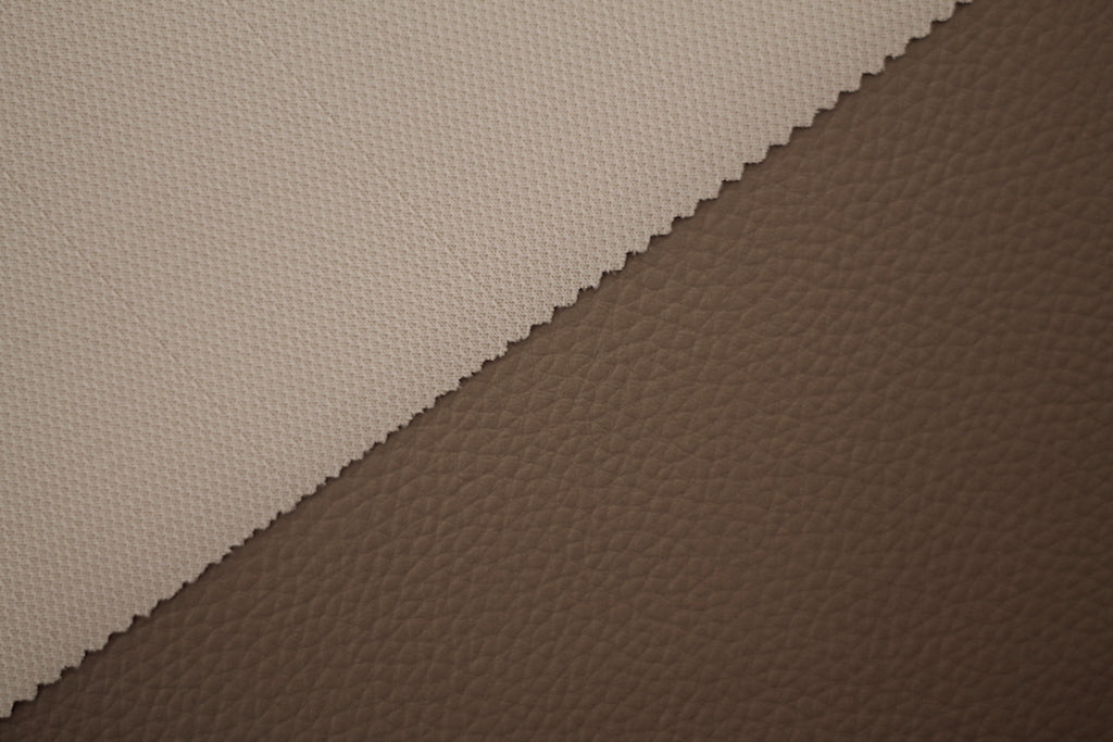 Tissu Simili Cuir Skaï Uni Taupe