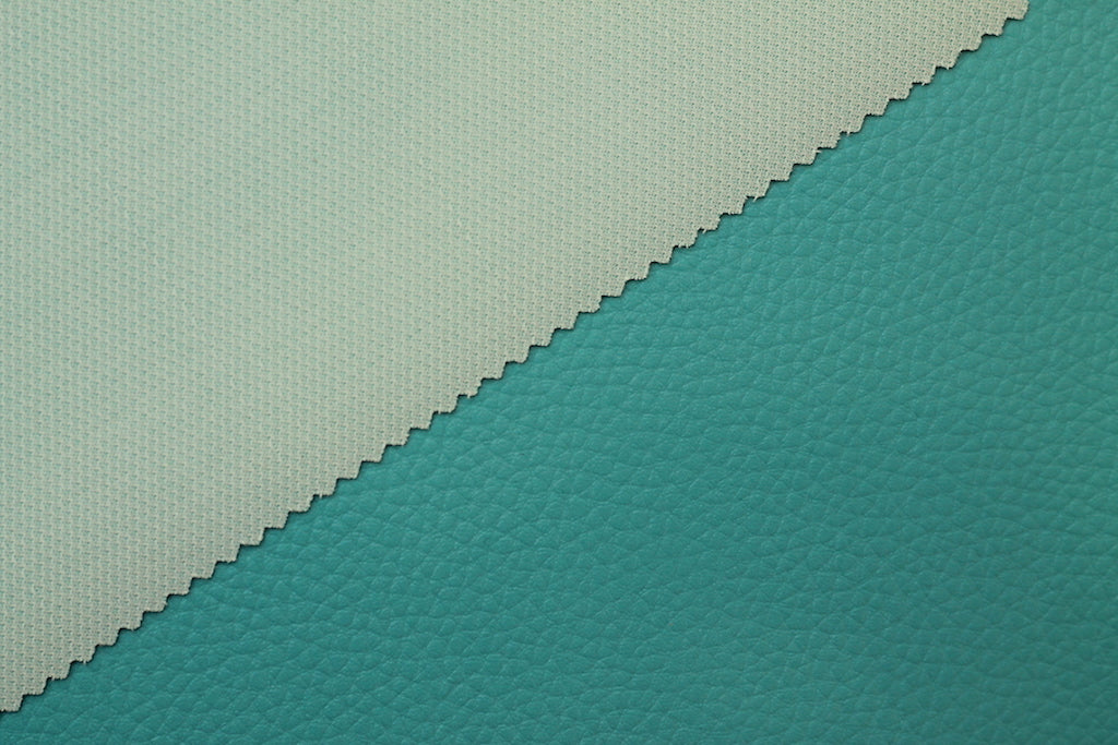 Tissu Simili Cuir Skaï Uni Turquoise