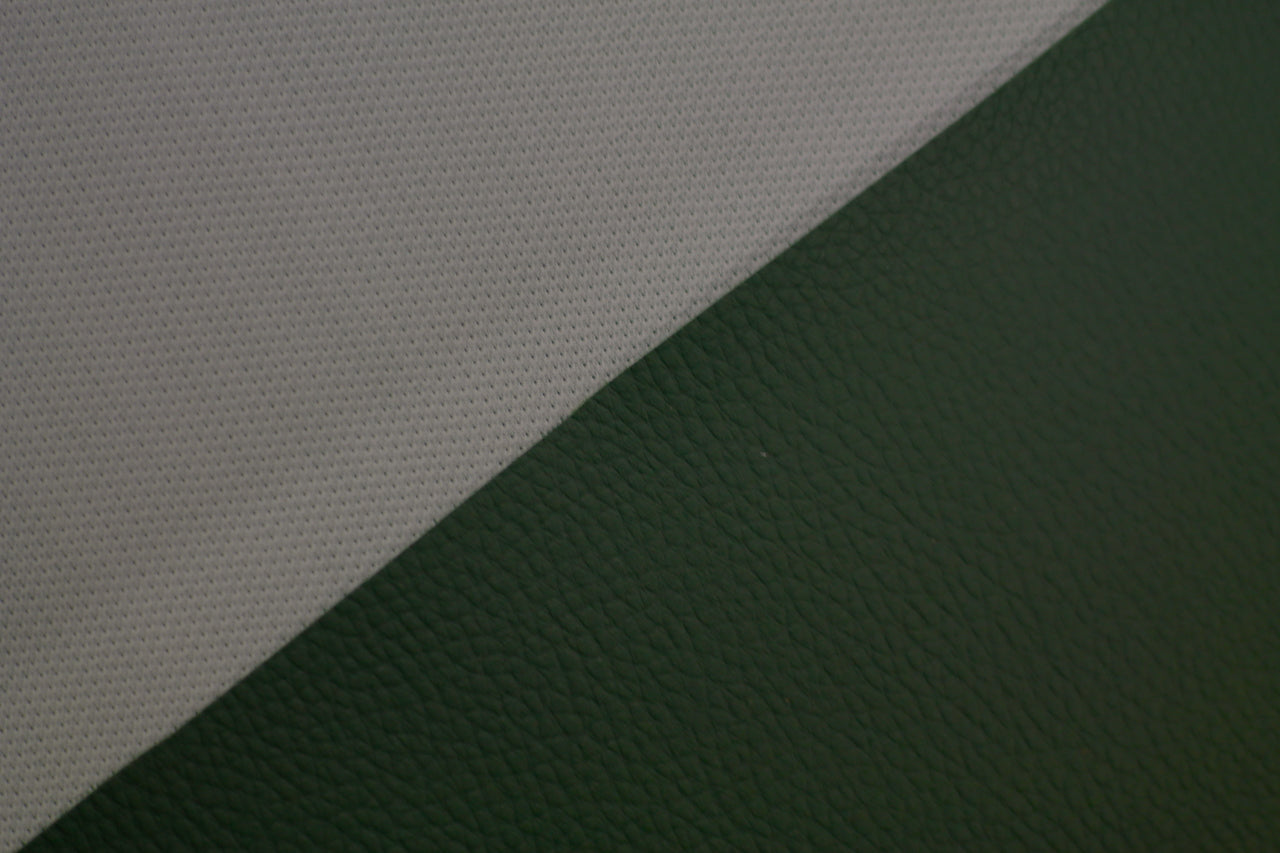 Tissu Simili Cuir Skaï Uni Vert foncé