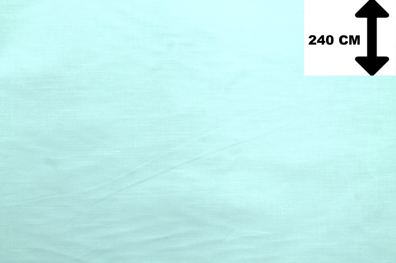 Tissu Toile Polycoton Largeur 240cm Uni Turquoise clair