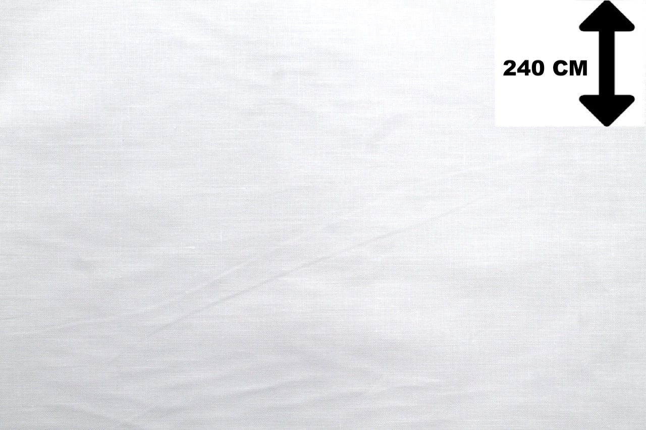 Tissu Toile Polycoton Largeur 240cm Uni Blanc