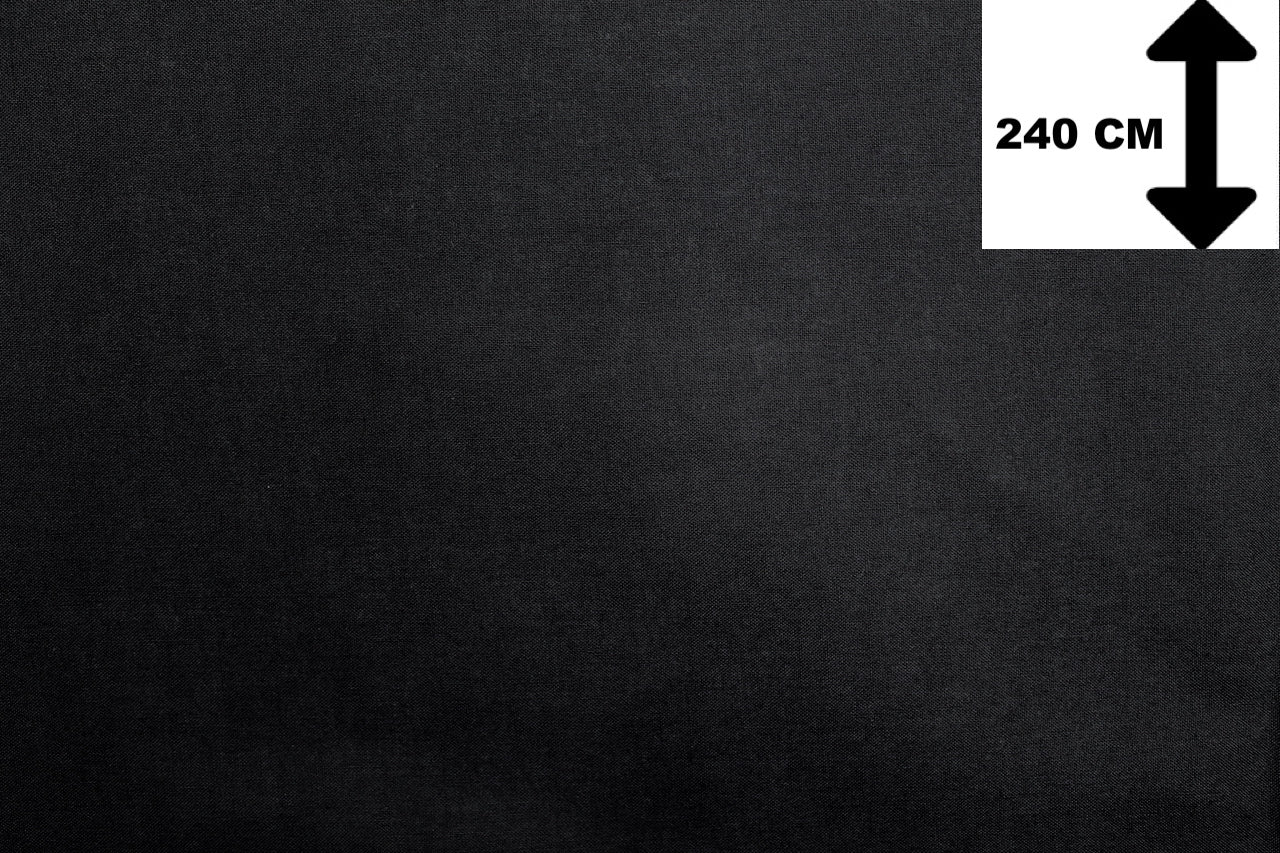Tissu Toile Polycoton Largeur 240cm Uni Noir