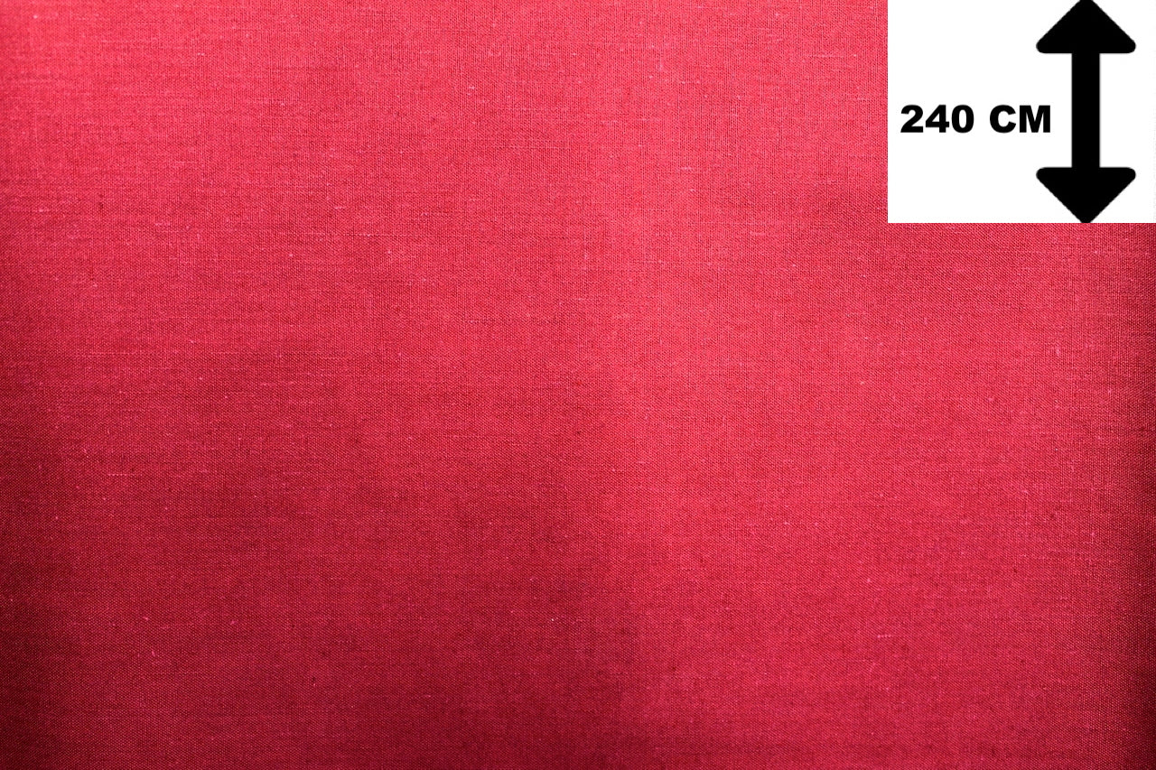 Tissu Toile Polycoton Largeur 240cm Uni Rouge