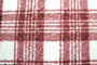 Tissu Bouclette Lainage Carreaux Bordeaux/Blanc cassé