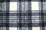 Tissu Bouclette Lainage Unie Carreaux Noir/Blanc cassé