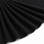 Tissu Bouclette Lainage Unie Noir