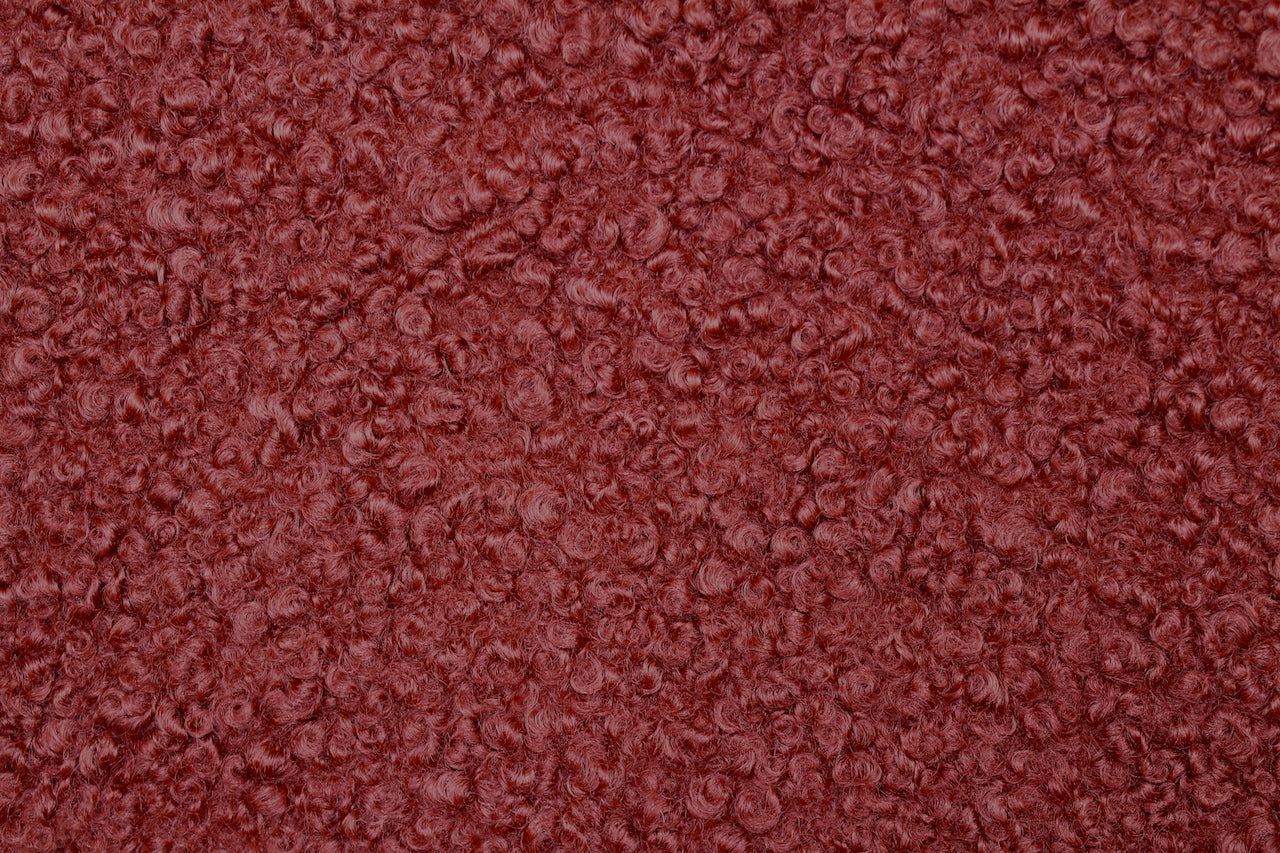 Tissu Bouclette Lainage Unie Terracotta