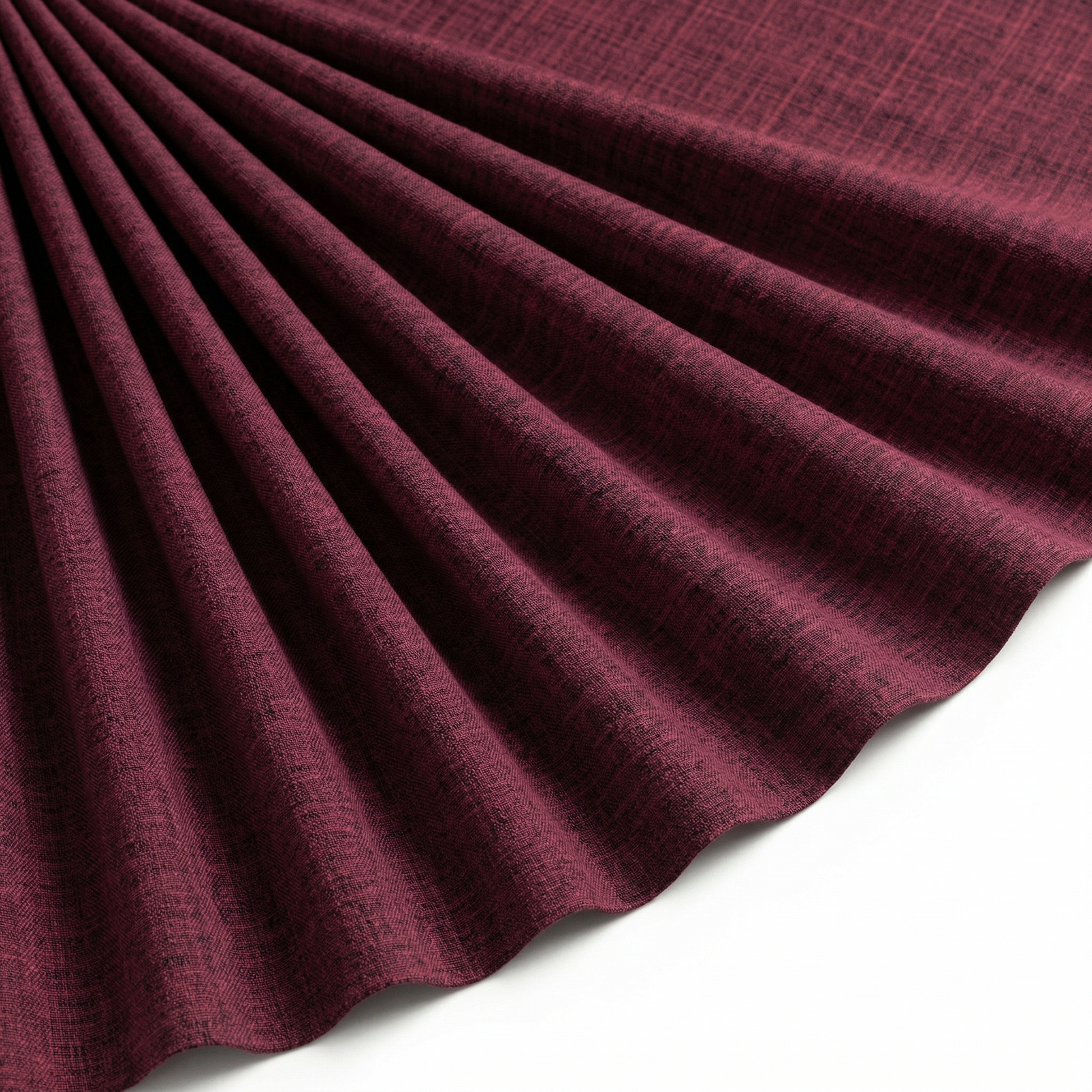 Tissu Burlington Toile résistante Rouge Bordeaux chiné