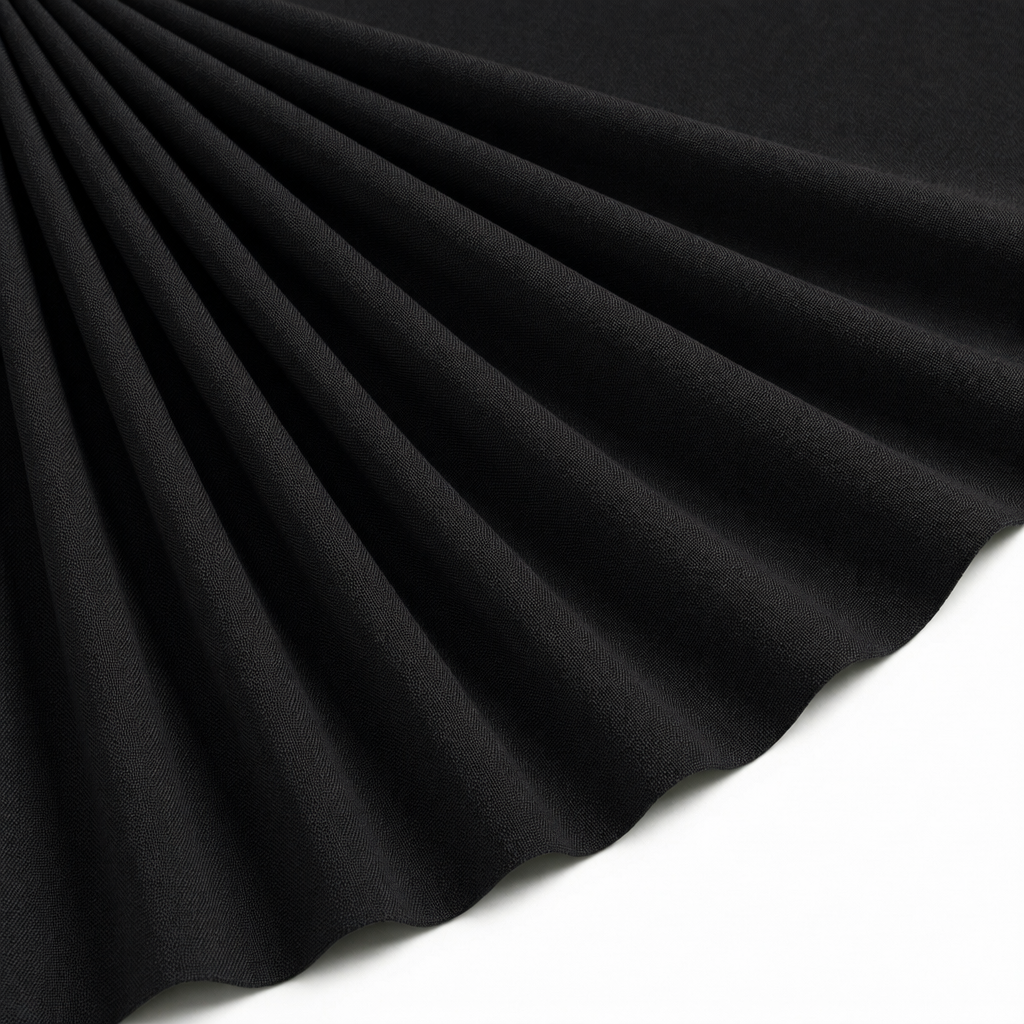 Tissu Burlington Toile résistante Unie Noir Largeur 300cm
