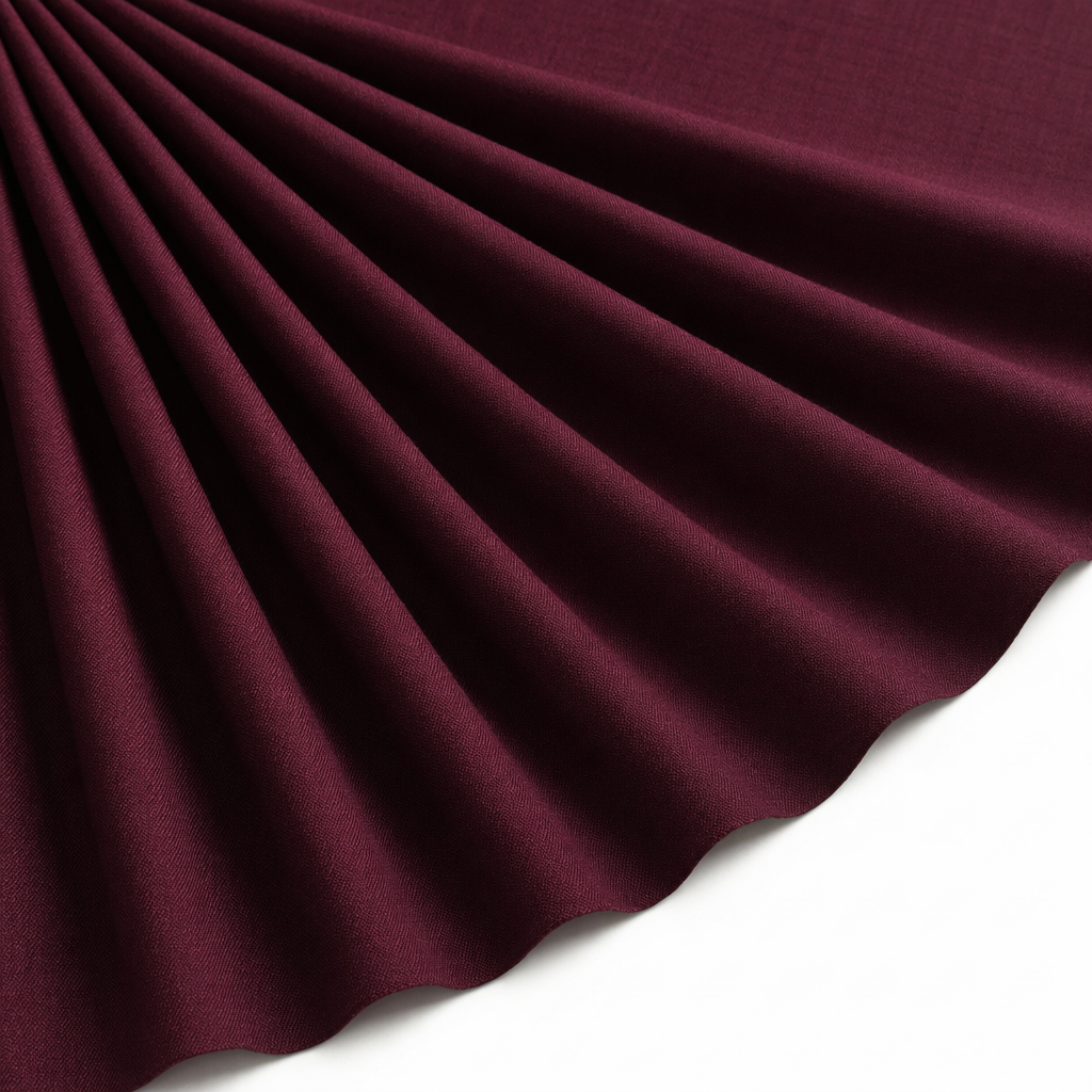 Tissu Burlington Toile résistante Unie Rouge Bordeaux