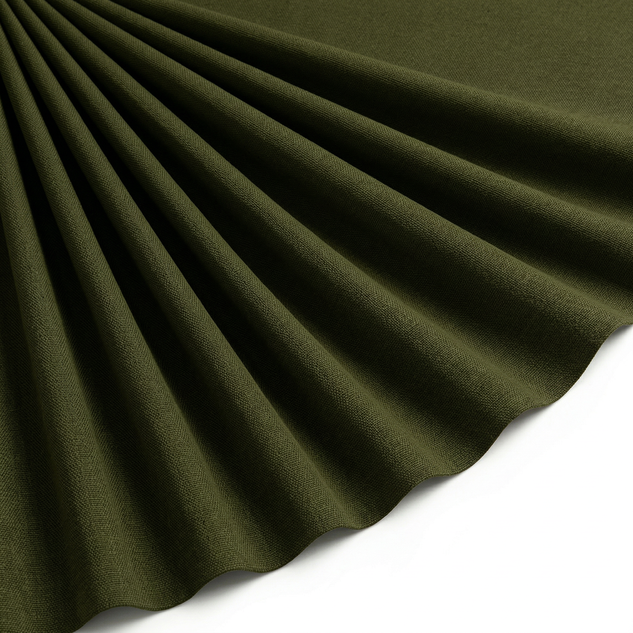 Tissu Burlington Toile résistante Unie Vert Kaki