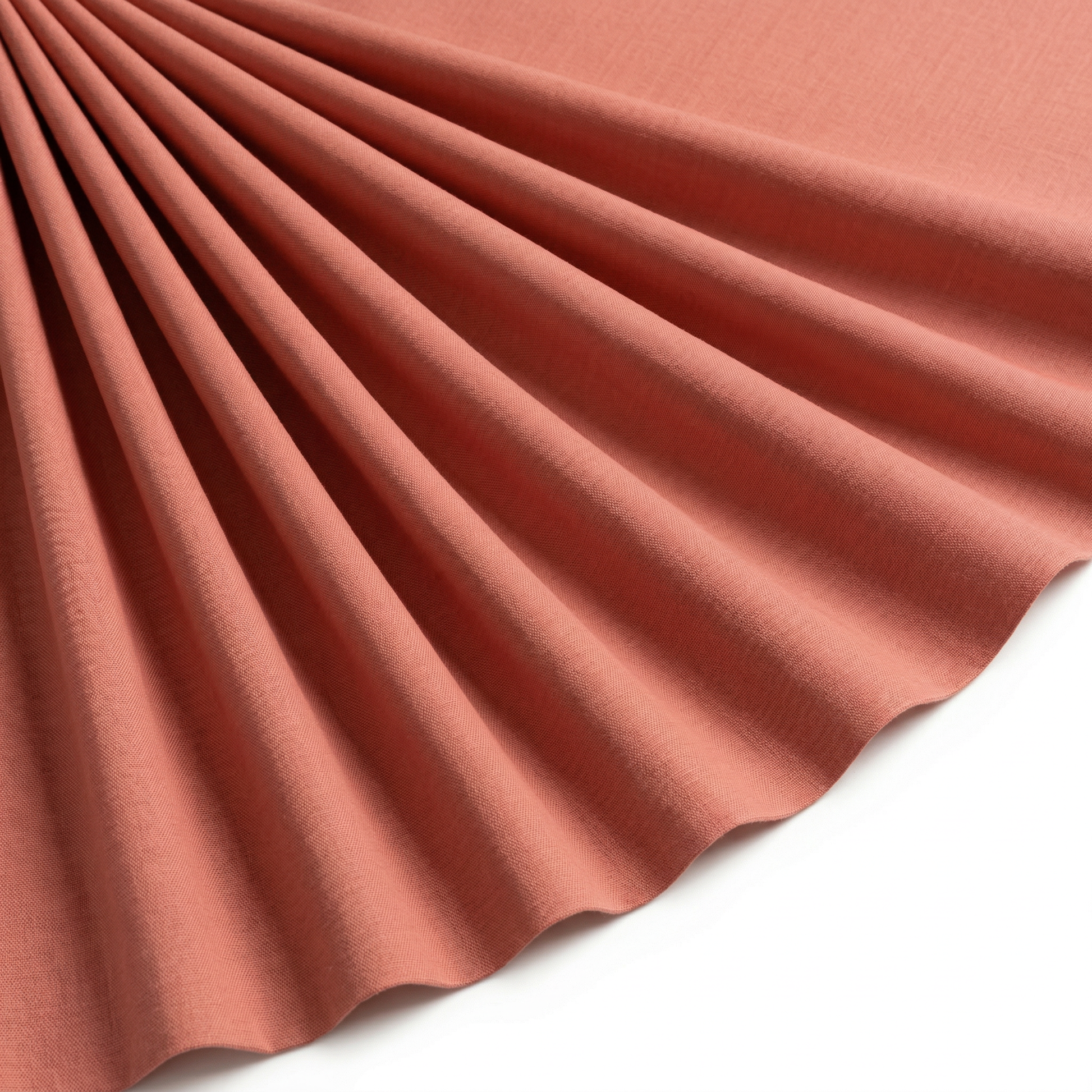 Tissu Cretonne de Coton Corail