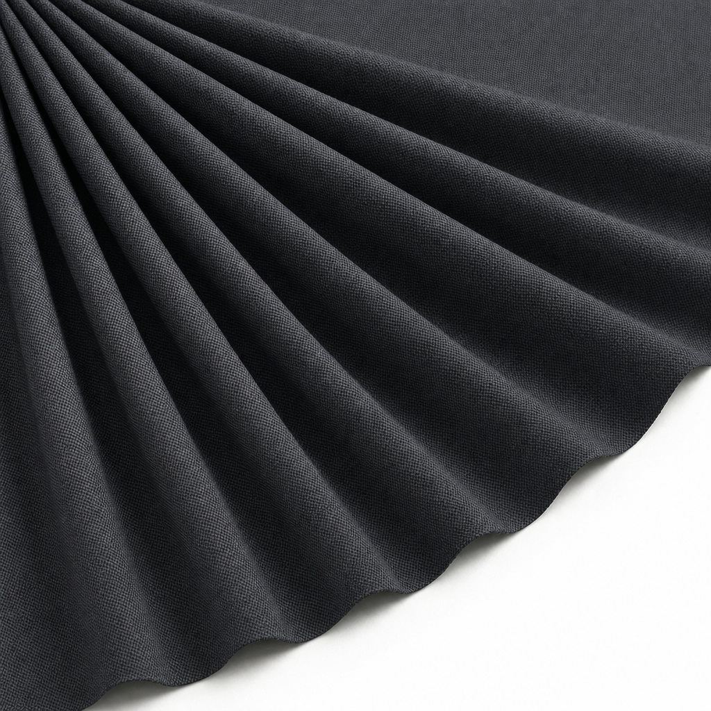 Tissu Cretonne de Coton Gris anthracite