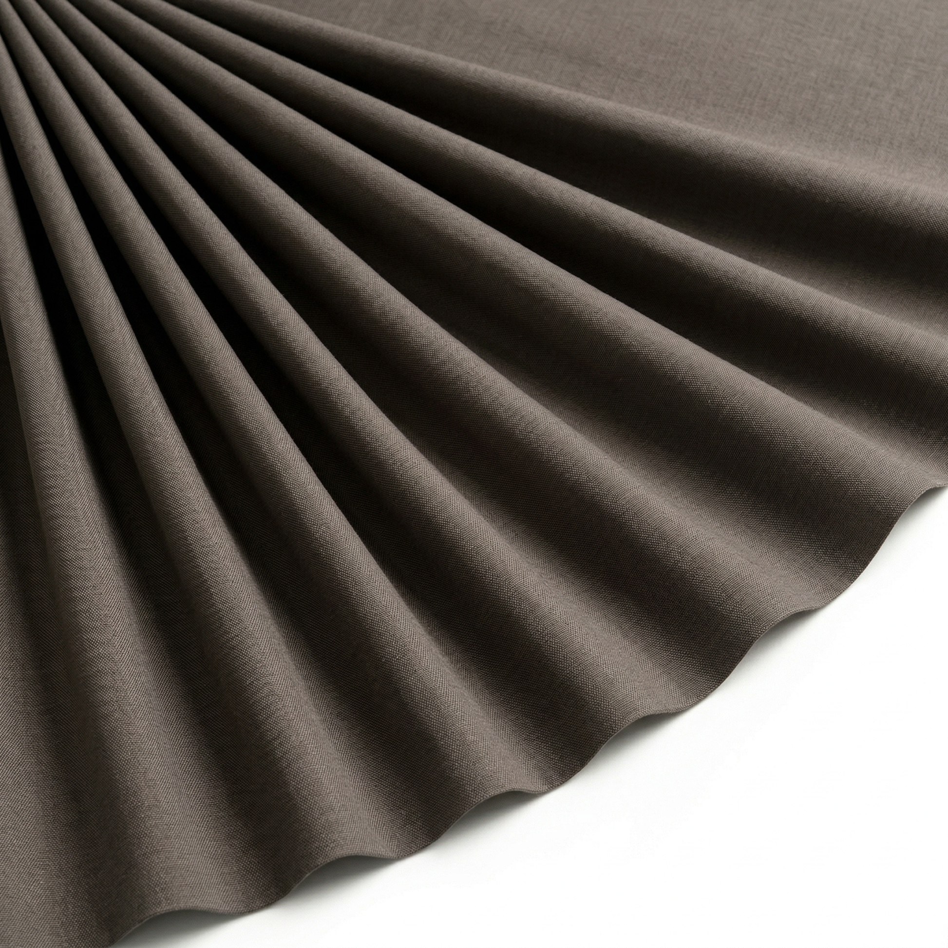 Tissu Cretonne de Coton Marron