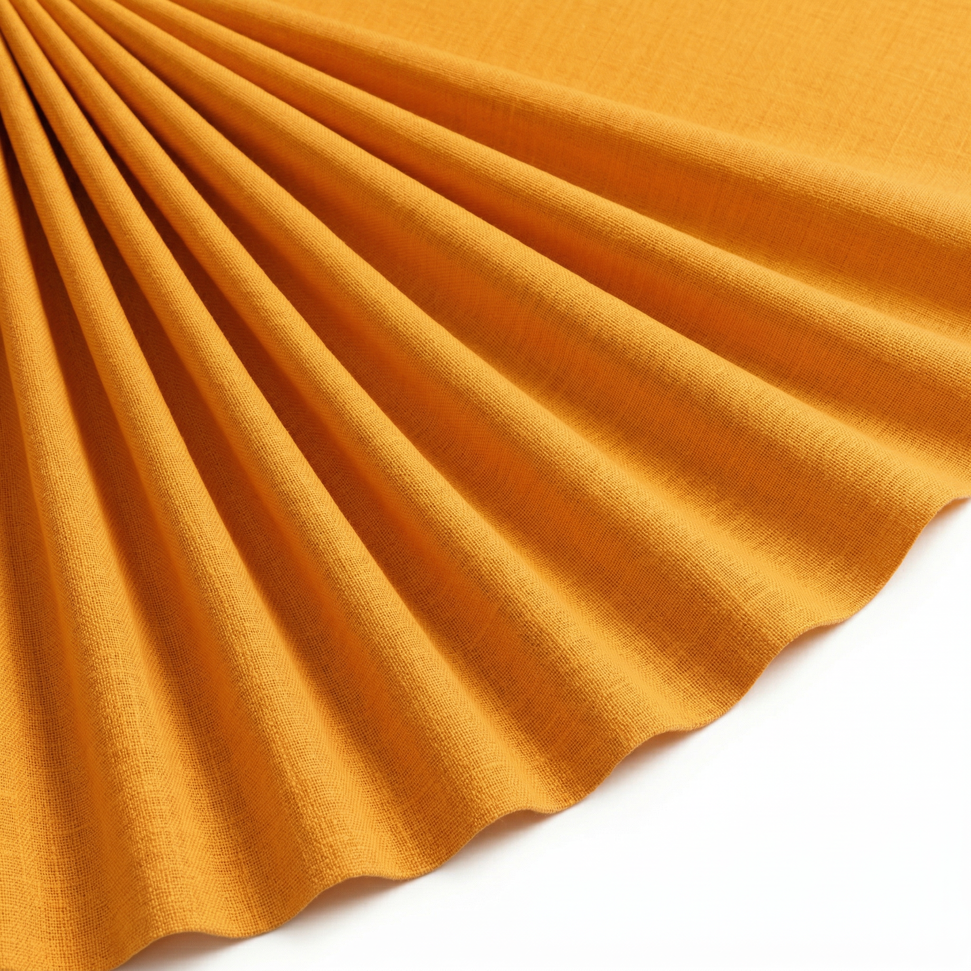 Tissu Cretonne de Coton Orange Mandarine