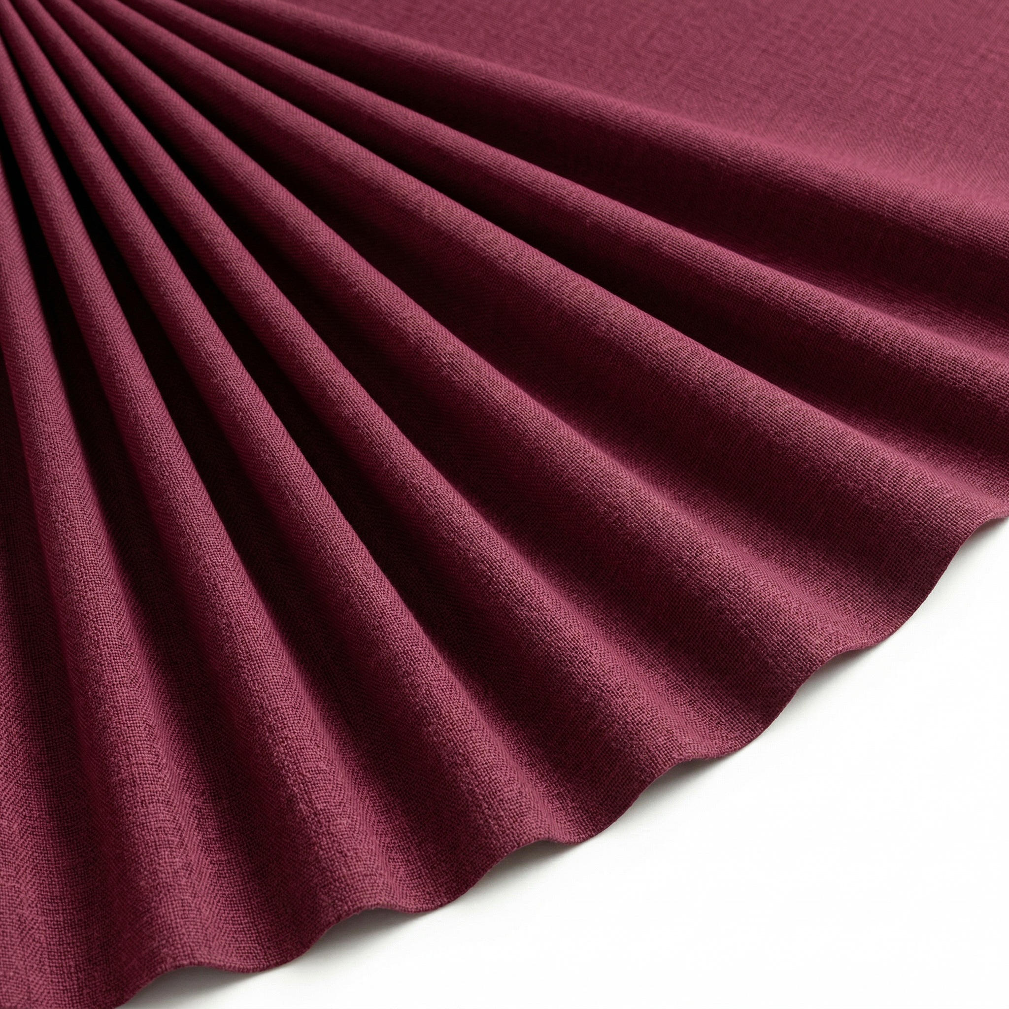 Tissu Cretonne de Coton Rouge Bordeaux