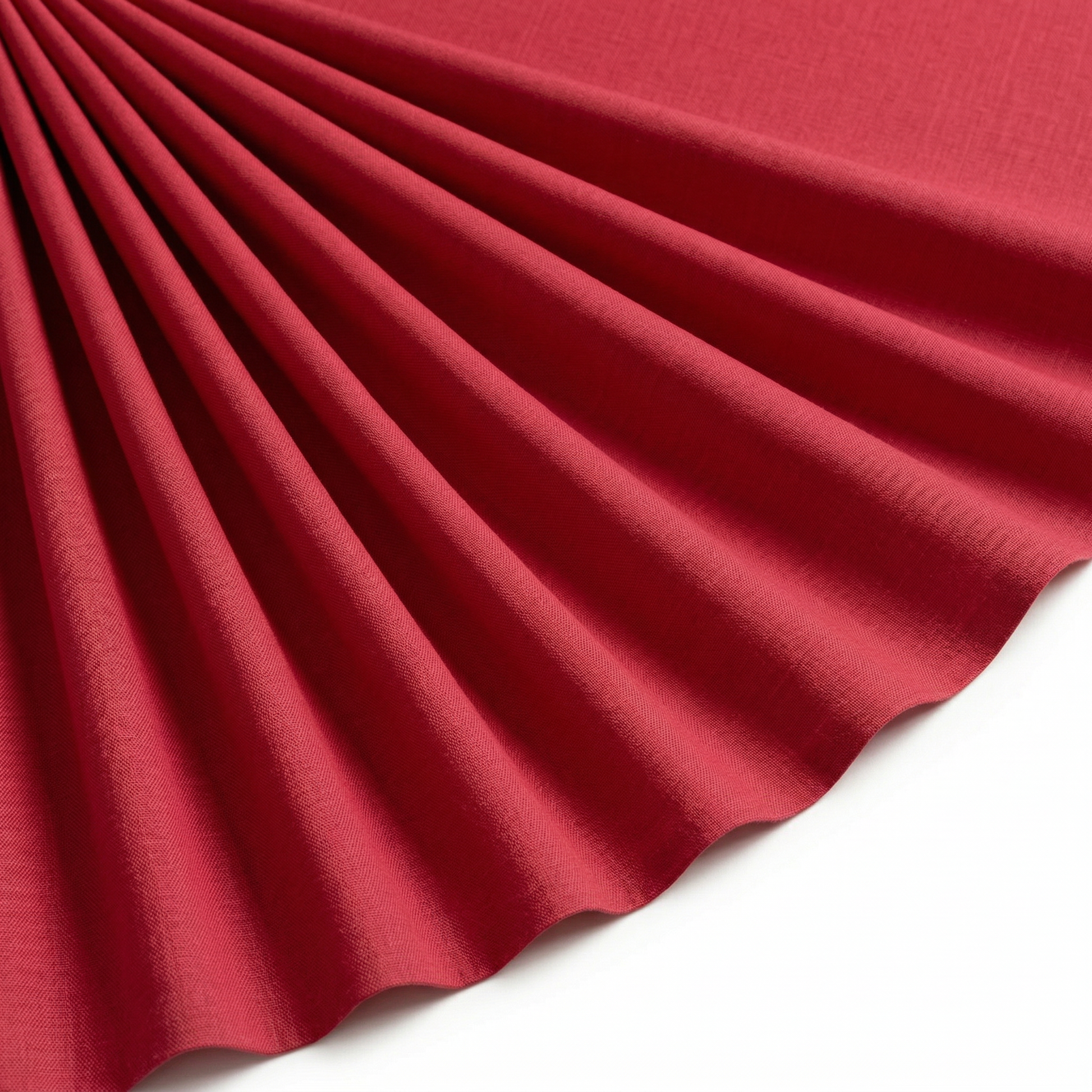 Tissu Cretonne de Coton Rouge