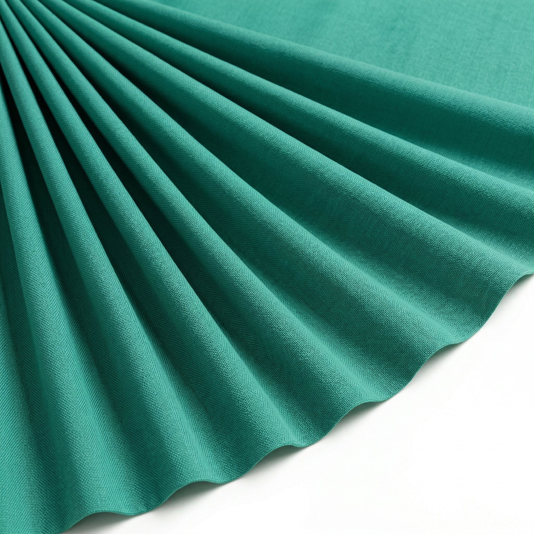 Tissu Cretonne de Coton Vert émeraude