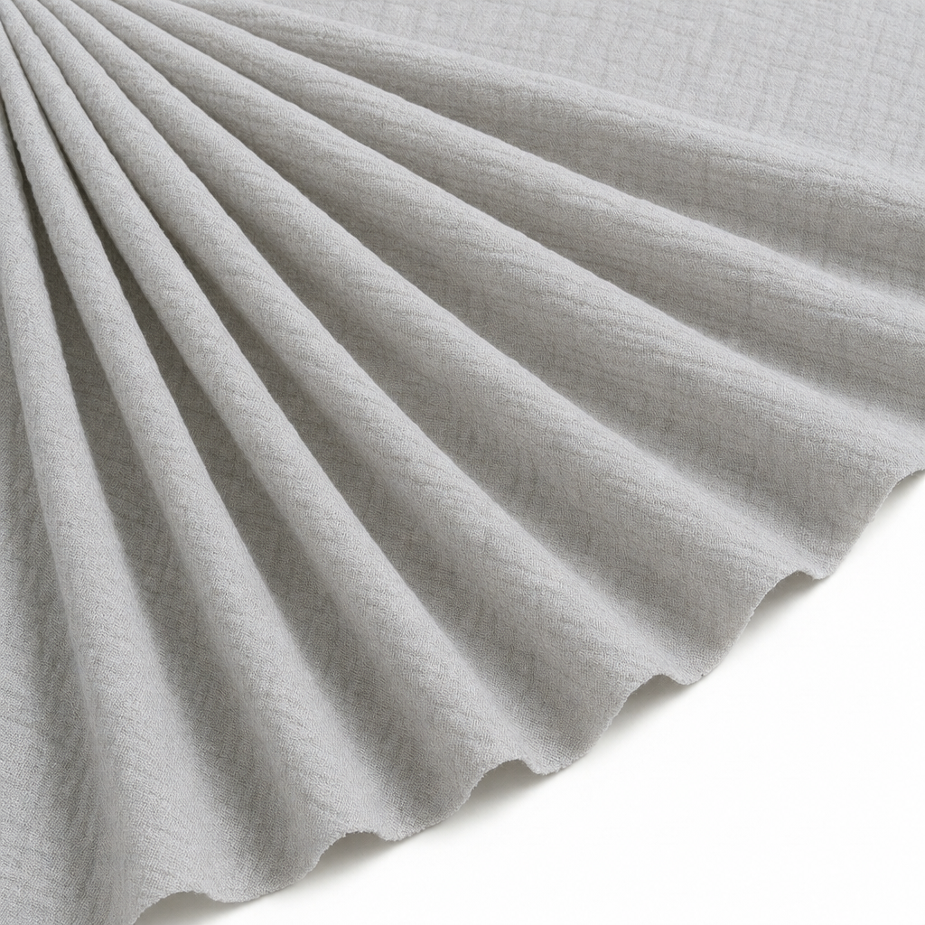 Tissu Double Gaze de Coton Uni Beige clair