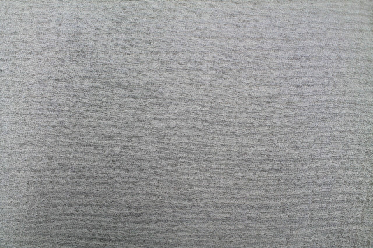 Tissu Double Gaze de Coton Uni Beige clair