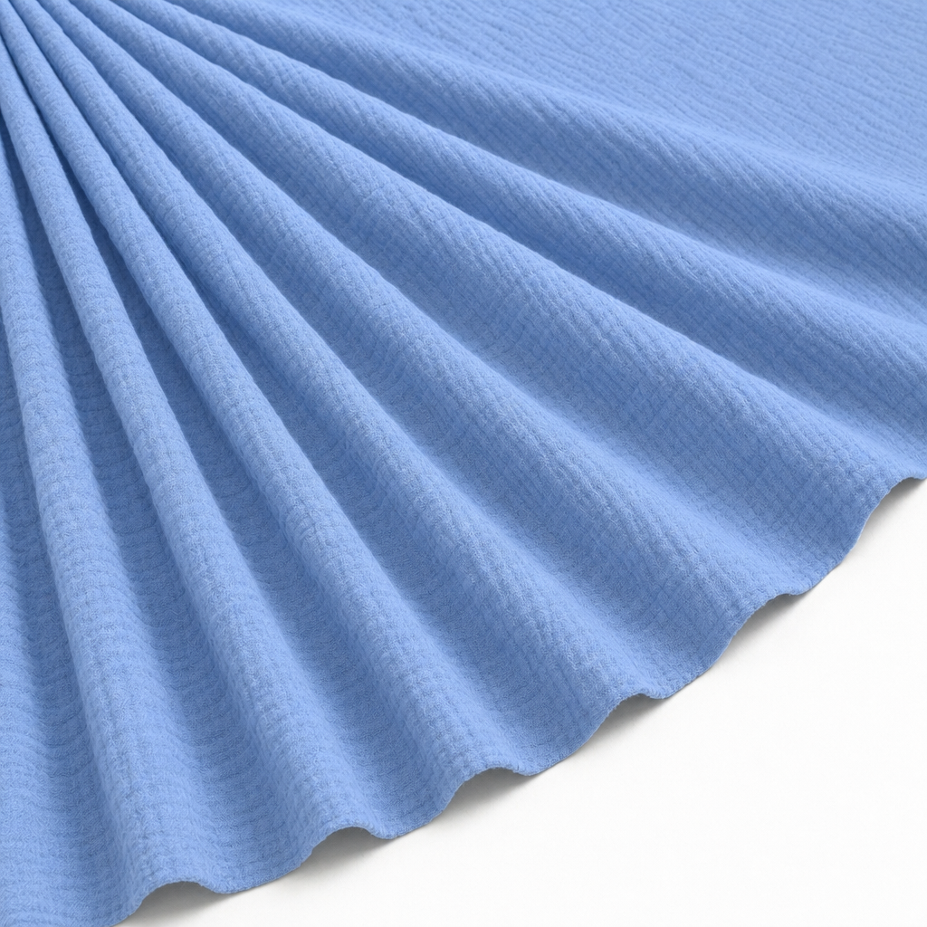 Tissu Double Gaze de Coton Uni Bleu Ciel