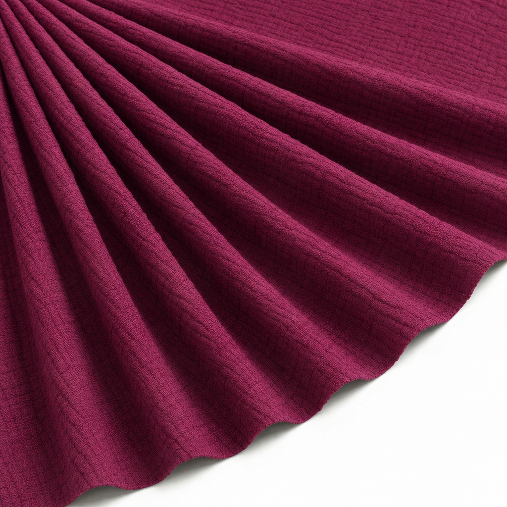 Tissu Double Gaze de Coton Uni Framboise