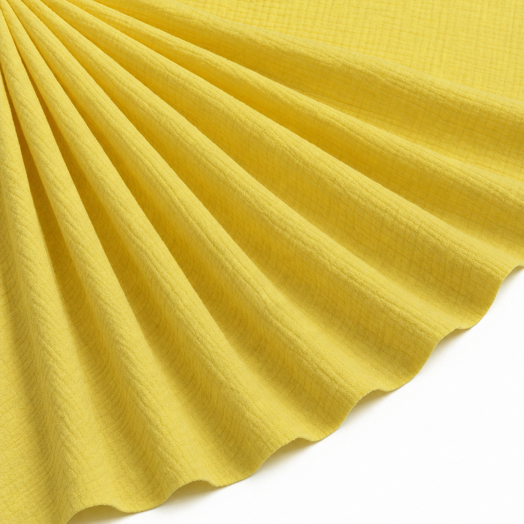 Tissu Double Gaze de Coton Uni Jaune