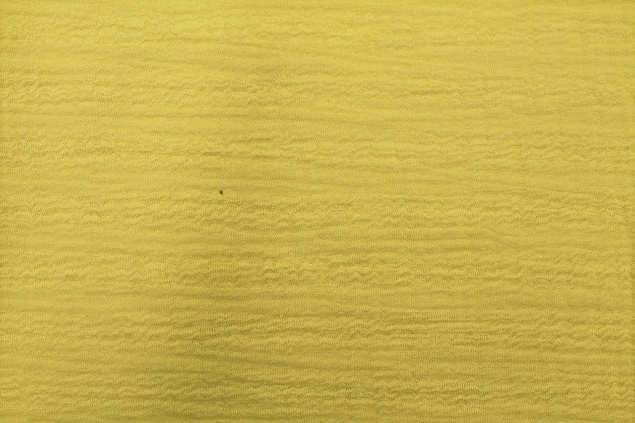 Tissu Double Gaze de Coton Uni Jaune