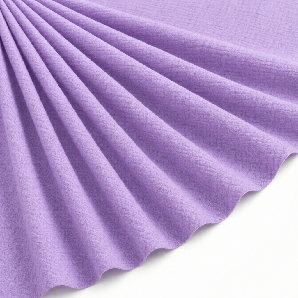 Tissu Double Gaze de Coton Uni Lilas