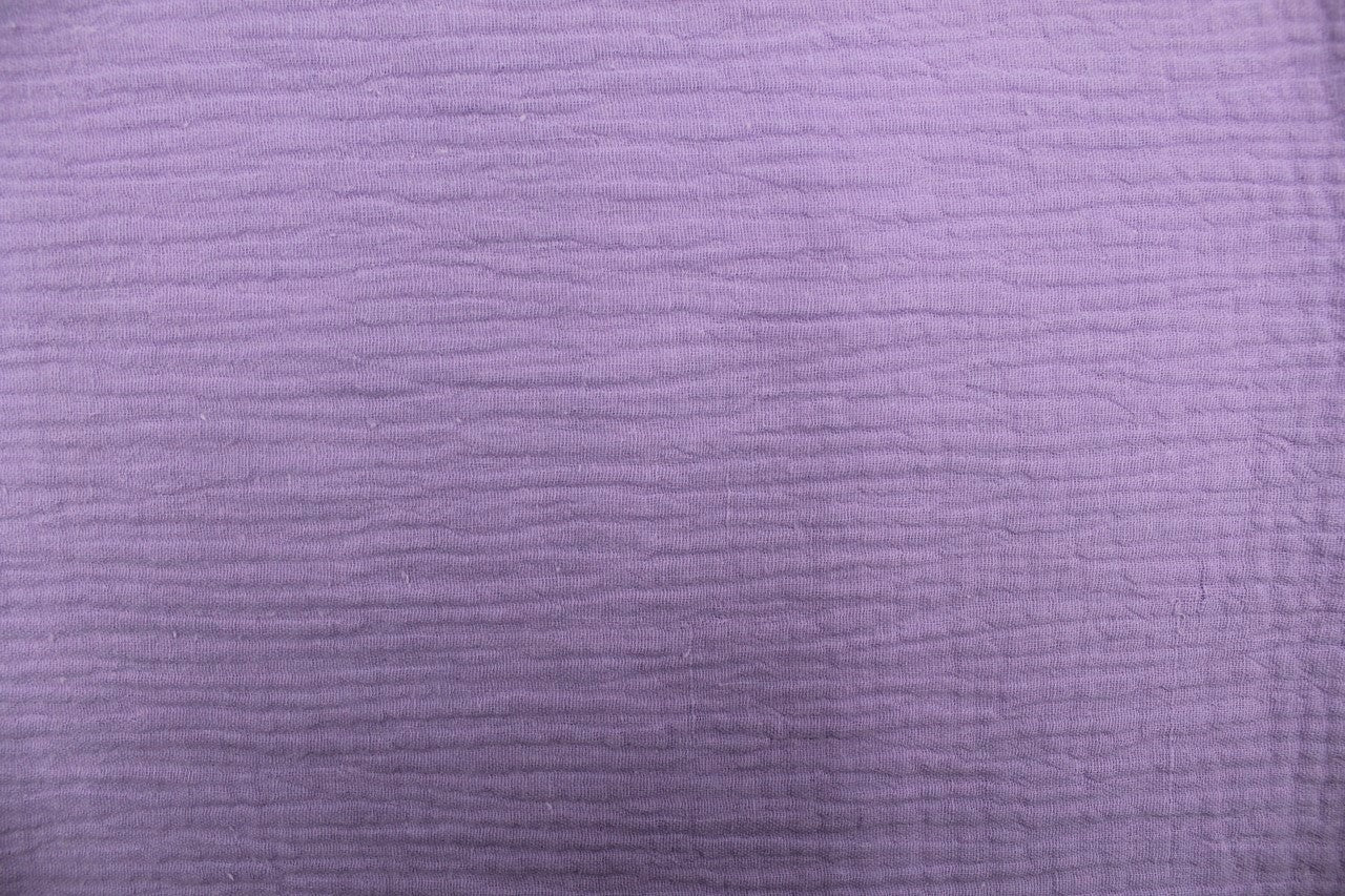 Tissu Double Gaze de Coton Uni Lilas