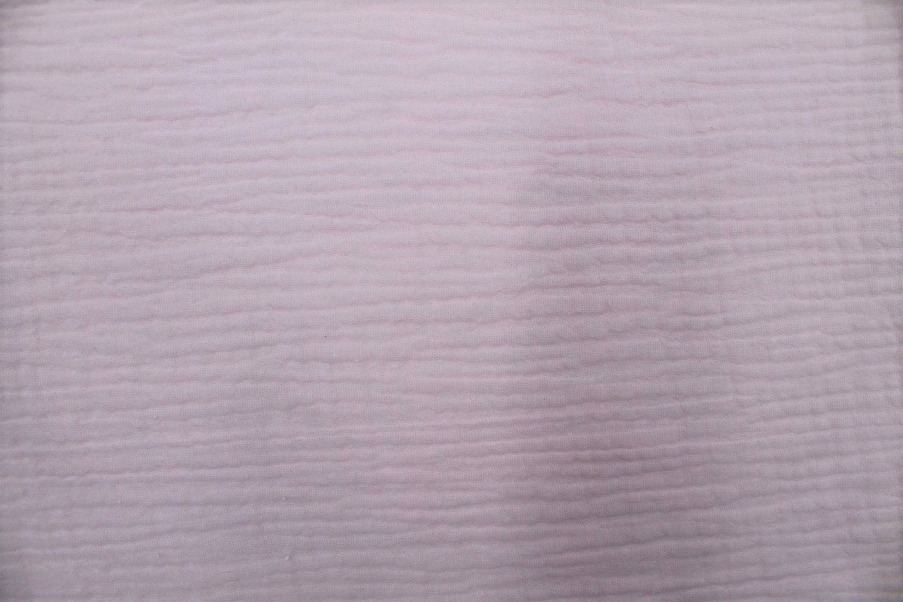 Tissu Double Gaze de Coton Uni Rose clair