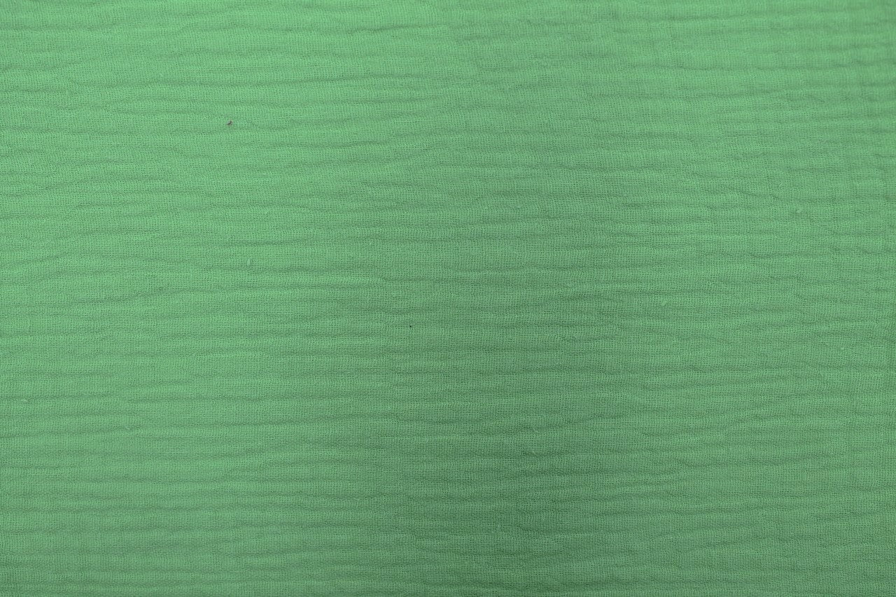 Tissu Double Gaze de Coton Uni Vert Anis