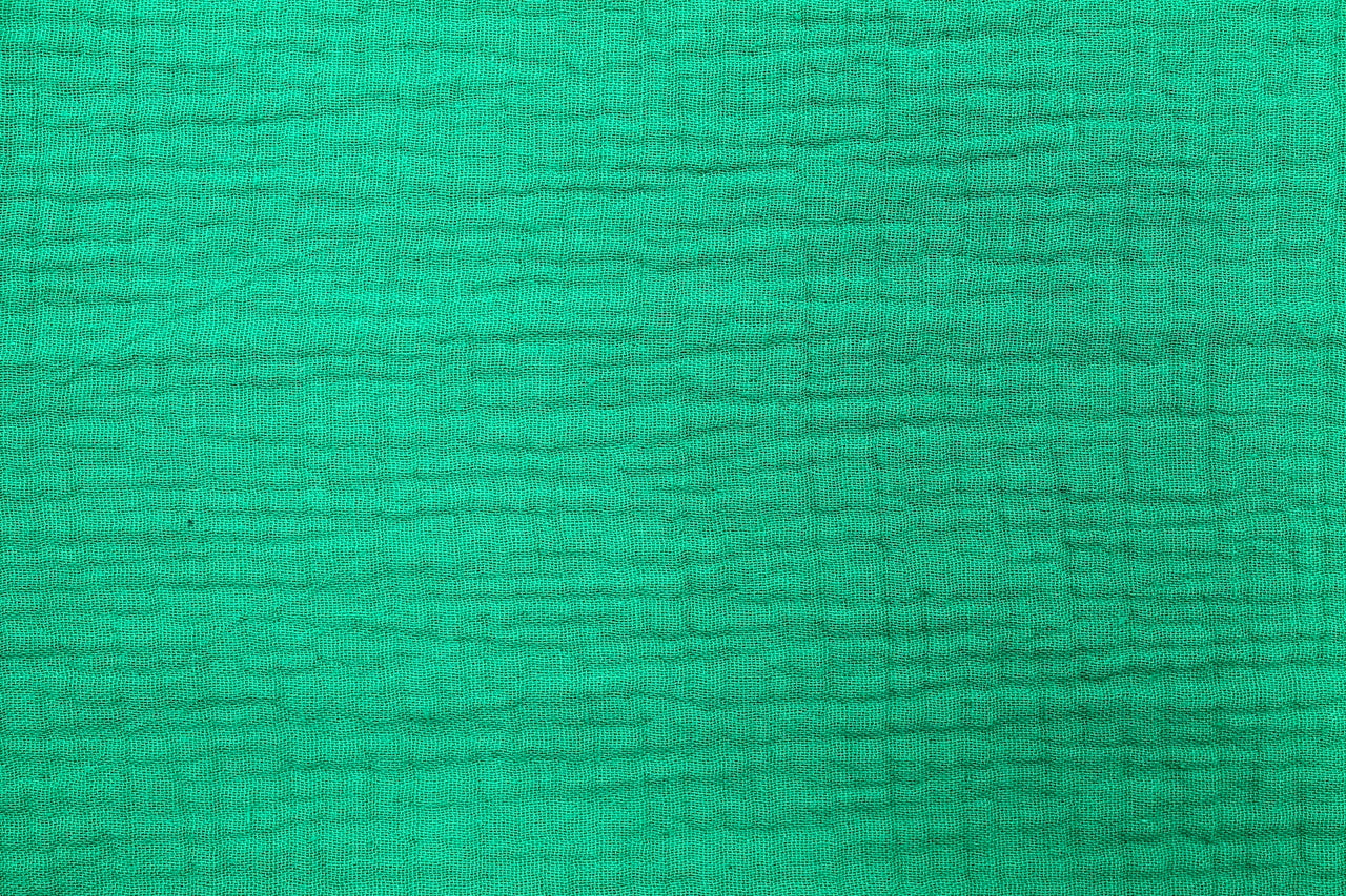Tissu Double Gaze de Coton Uni Vert pomme