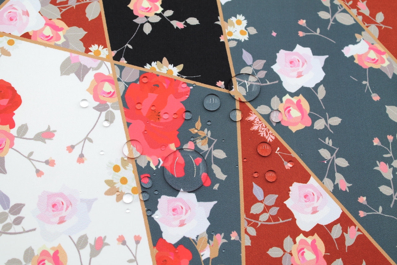 Tissu Doublure Imperméable Imprimé Fleur Mosaïque